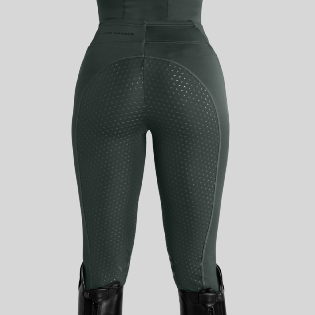 Aztec Diamond Core Leggings Full Seat - Fern