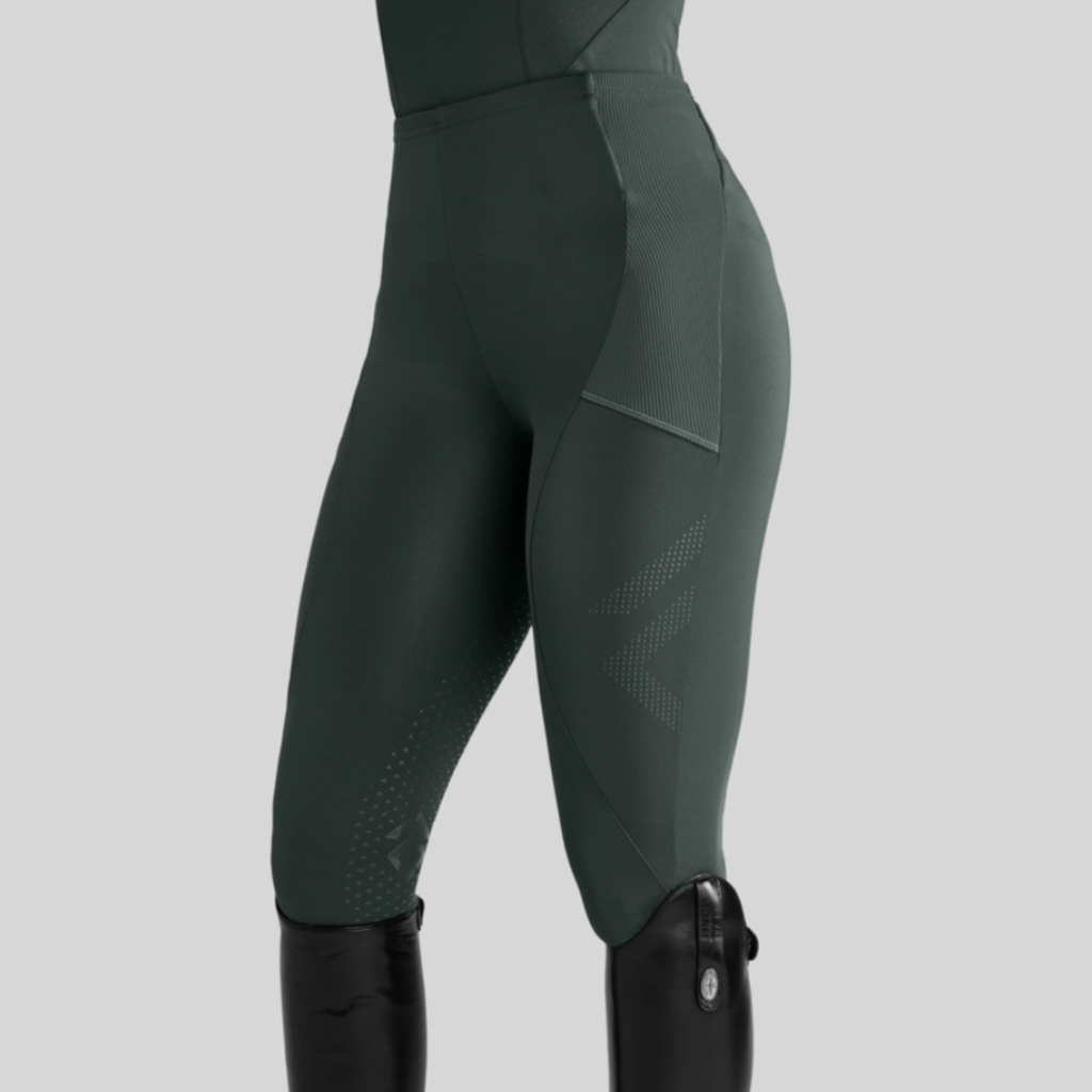 Aztec Diamond Core Leggings Full Seat - Fern