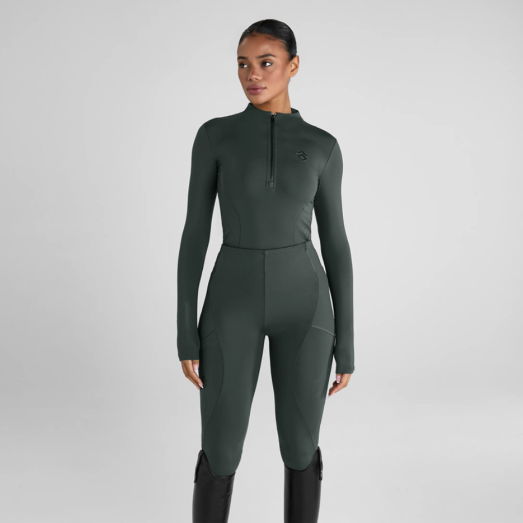 Aztec Diamond Core Leggings Full Seat - Fern