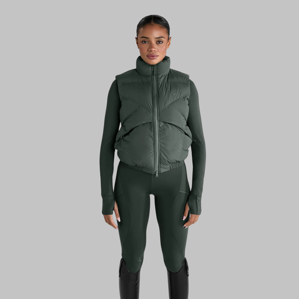 Aztec Diamond Core Mid-layer Gilet - Fern