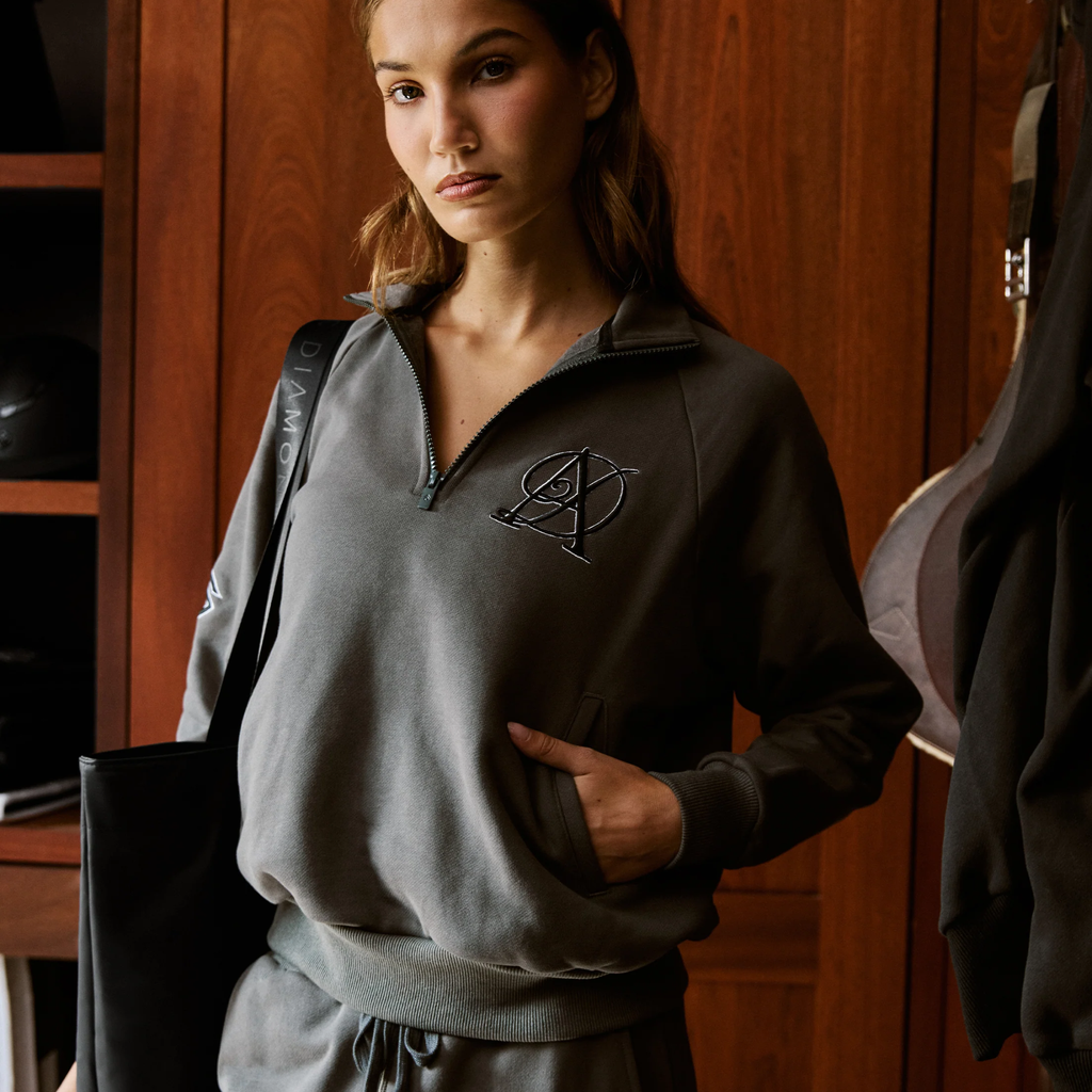 Aztec Diamond Sporting Goods Half Zip Sweater - Fern
