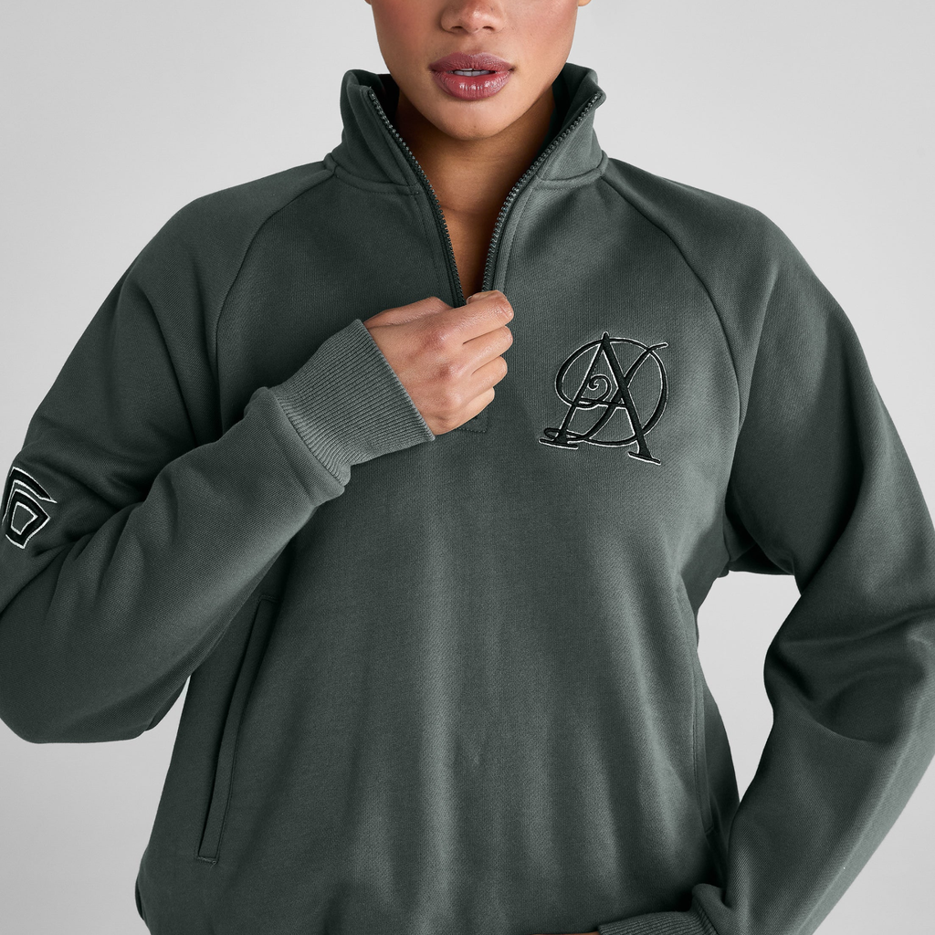 Aztec Diamond Sporting Goods Half Zip Sweater - Fern