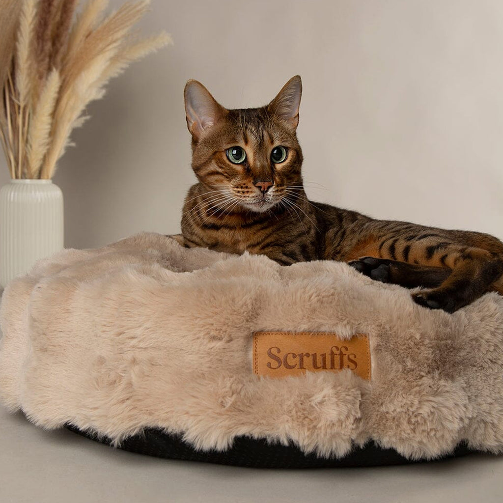 Scruffs Alpine Round Pet Cushion - Champagne