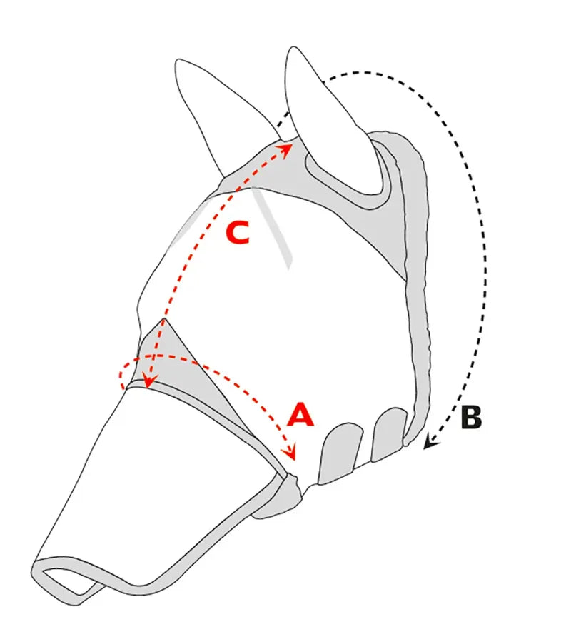 FlyGuard Pro Deluxe Fly Mask With Ears and Nose - Purple