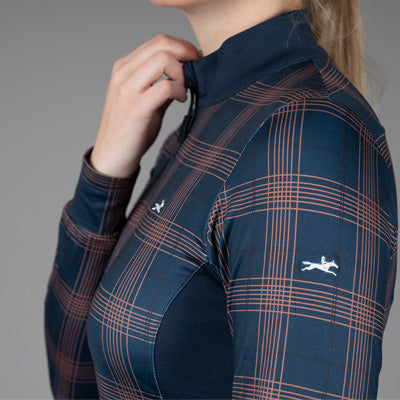 Schockemohle Ladies Xandra Training Shirt - Navy Check