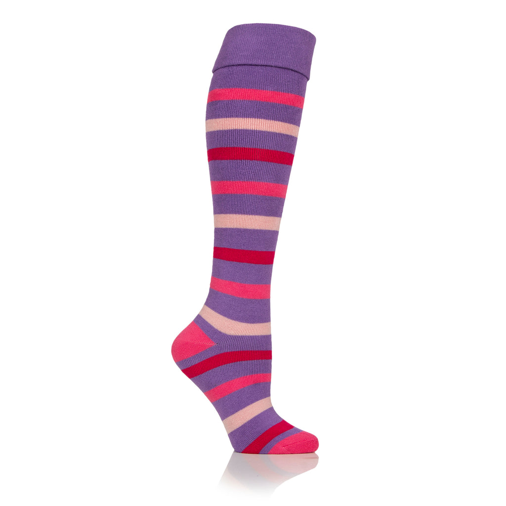 Wild Feet Ladies Bamboo Welly Socks - Purple