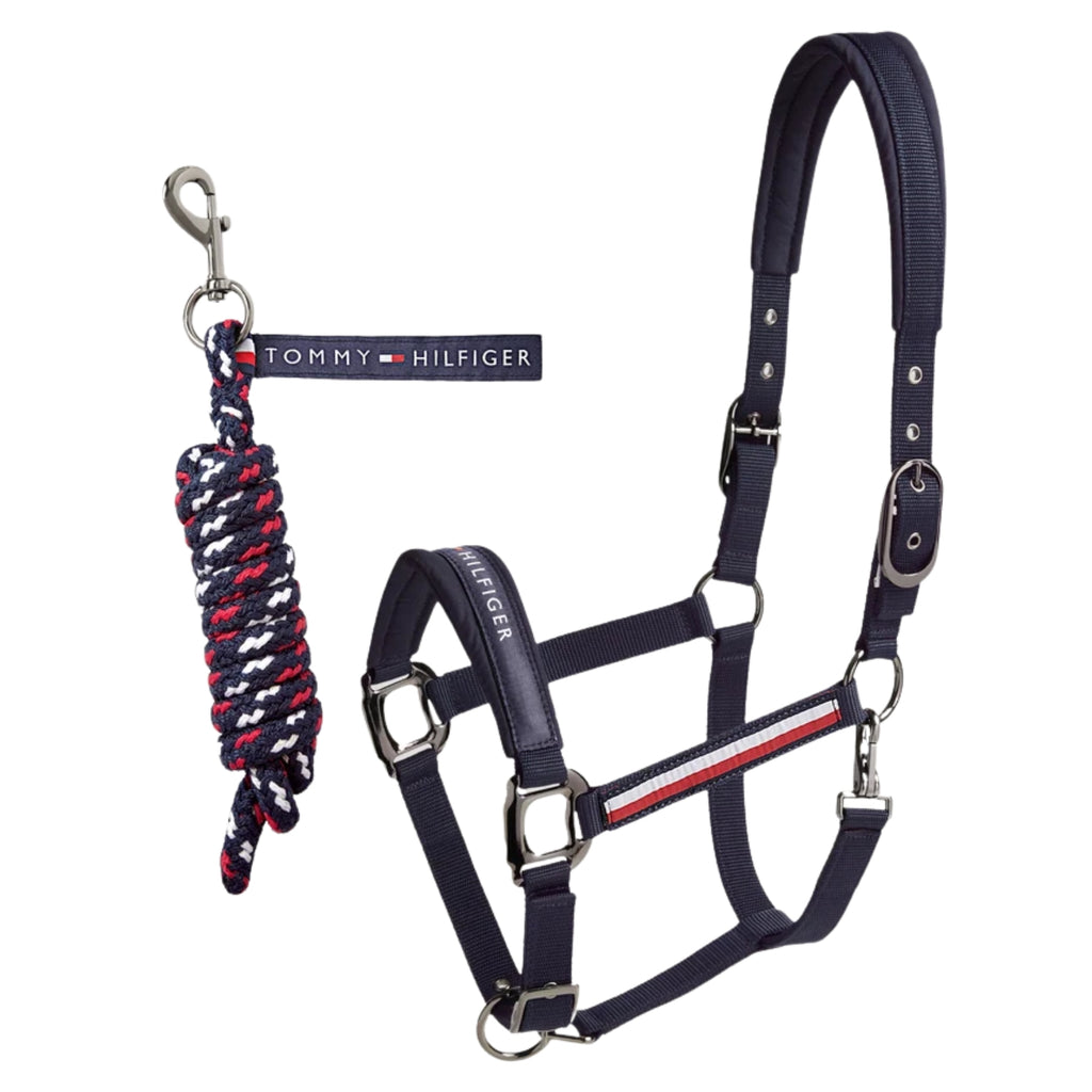 Tommy Hilfiger Yale Headcollar and Leadrope Rope - Desert Sky