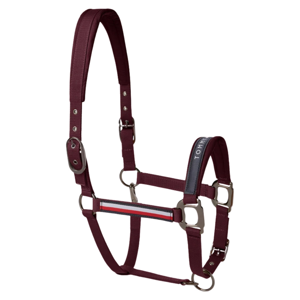 Tommy Hilfiger Yale Headcollar and Leadrope Rope - Deep Burgundy