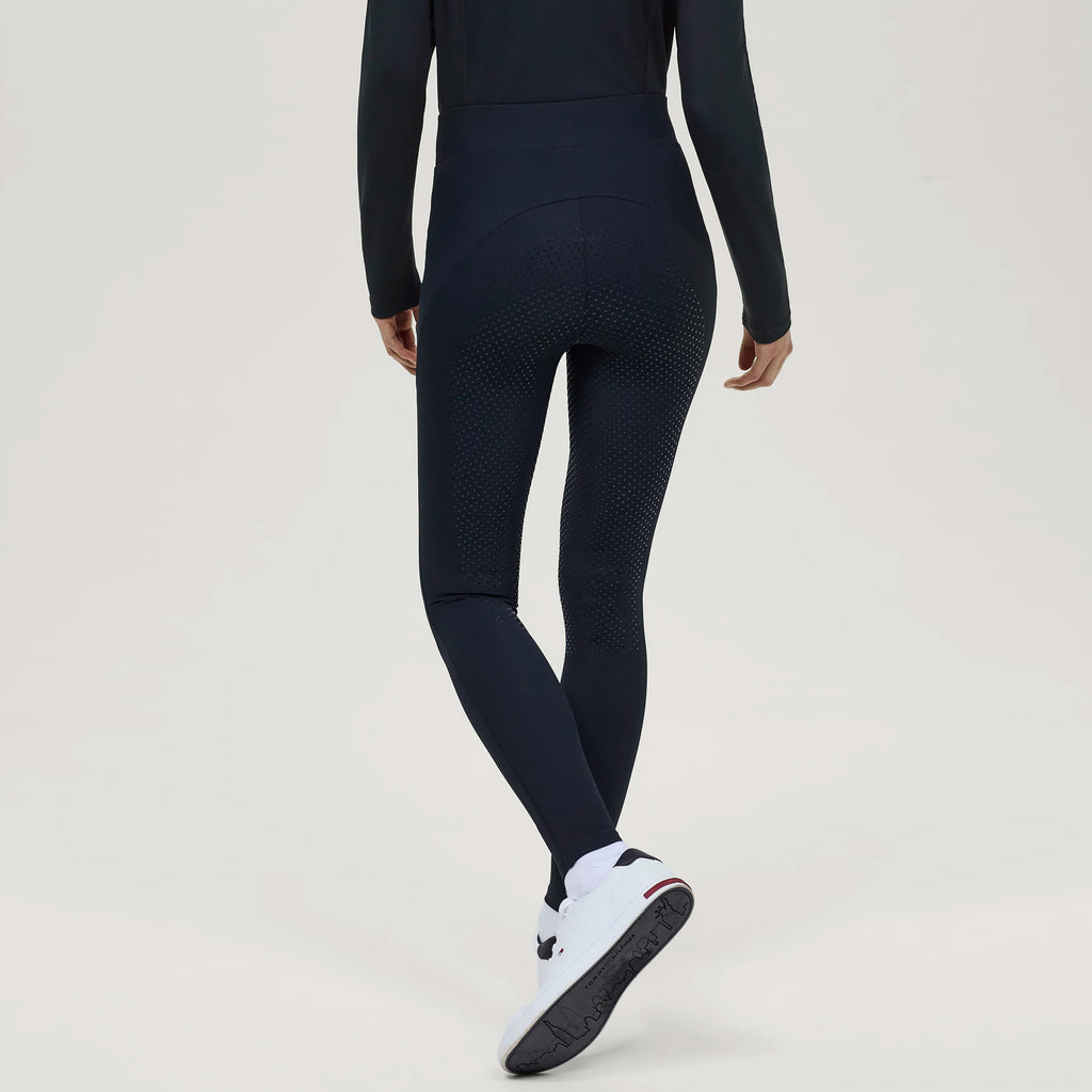 Tommy Hilfiger Ladies Elmira All Year Round Rhinestone Full Grip Leggings - Desert Sky