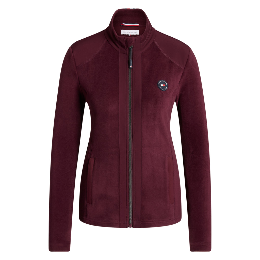 Tommy Hilfiger Ladies Elmonte Fleece Jacket - Deep Burgundy