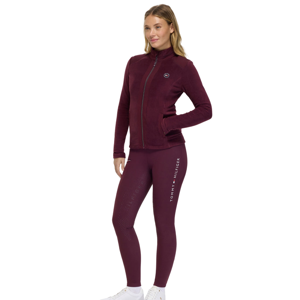 Tommy Hilfiger Ladies Elmonte Fleece Jacket - Deep Burgundy