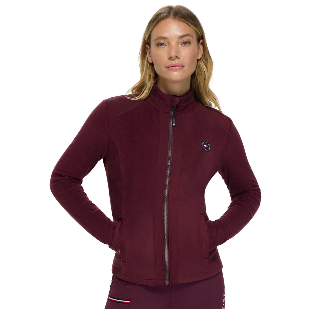 Tommy Hilfiger Ladies Elmonte Fleece Jacket - Deep Burgundy
