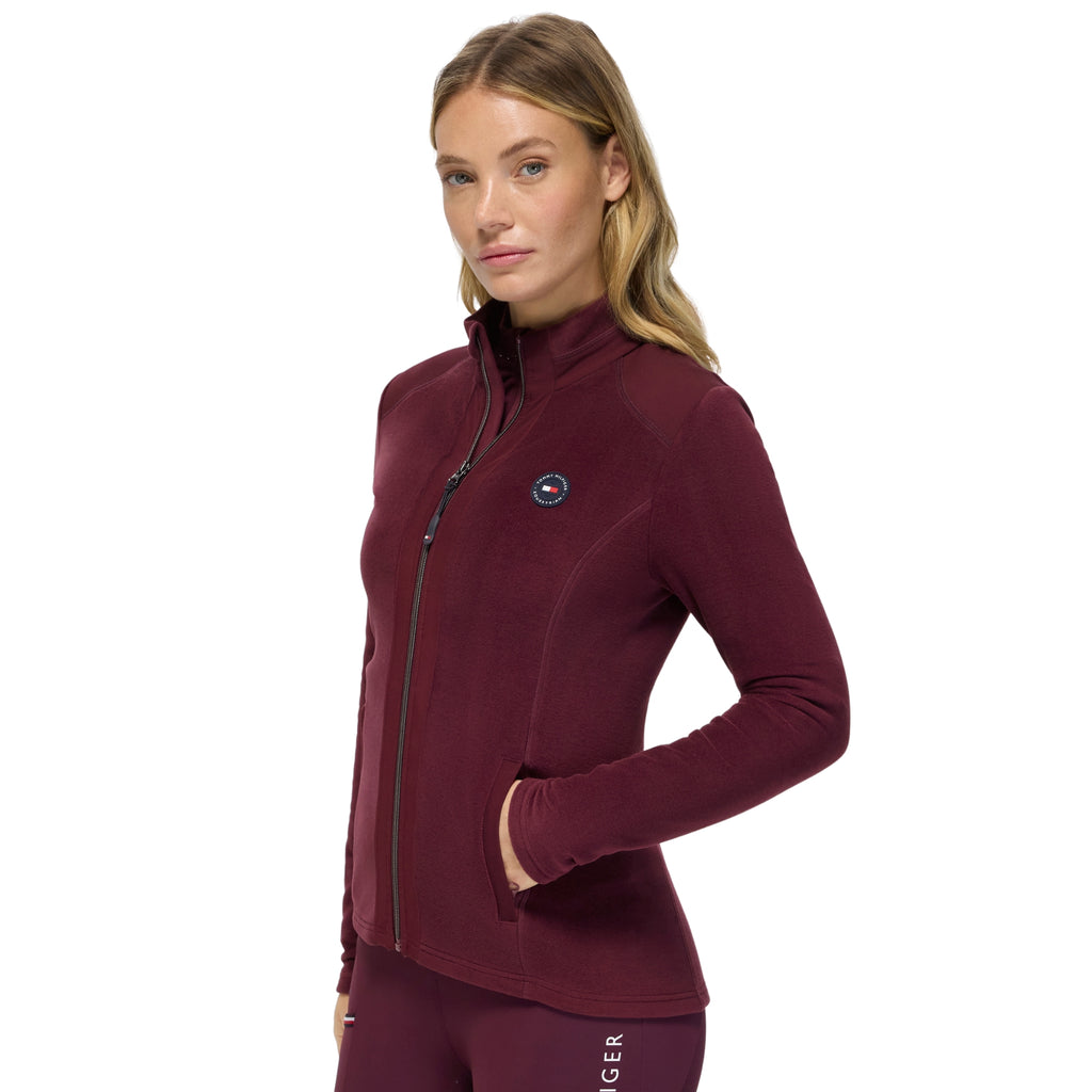 Tommy Hilfiger Ladies Elmonte Fleece Jacket - Deep Burgundy