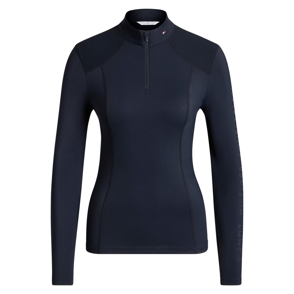 Tommy Hilfiger Ladies Echo 1/4 Zip Base Layer - Desert Sky