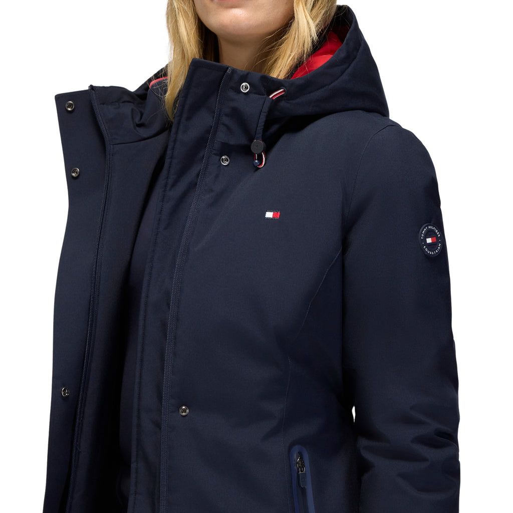 Tommy Hilfiger Ladies Loma Long Riding Parka - Desert Sky