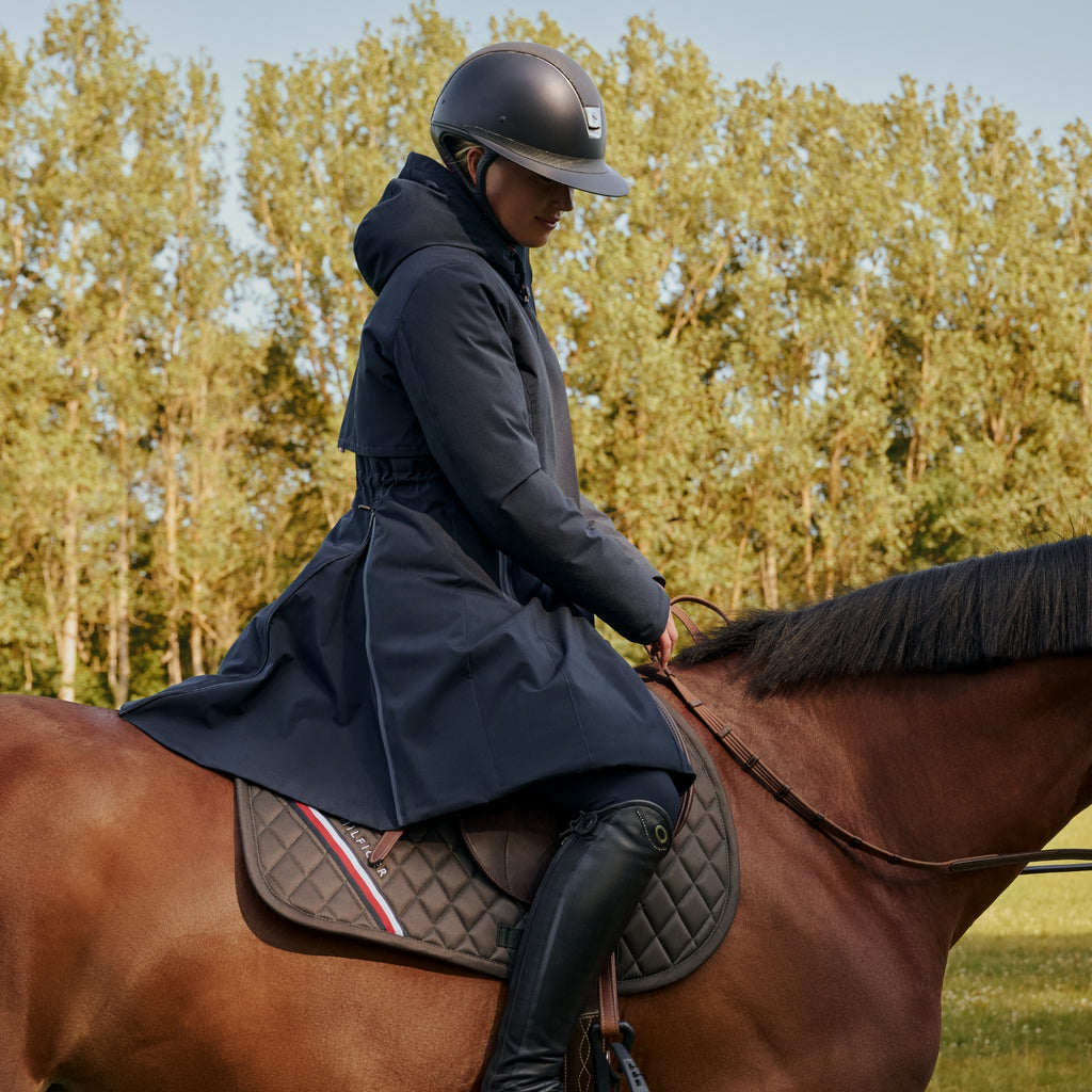 Tommy Hilfiger Ladies Loma Long Riding Parka - Desert Sky
