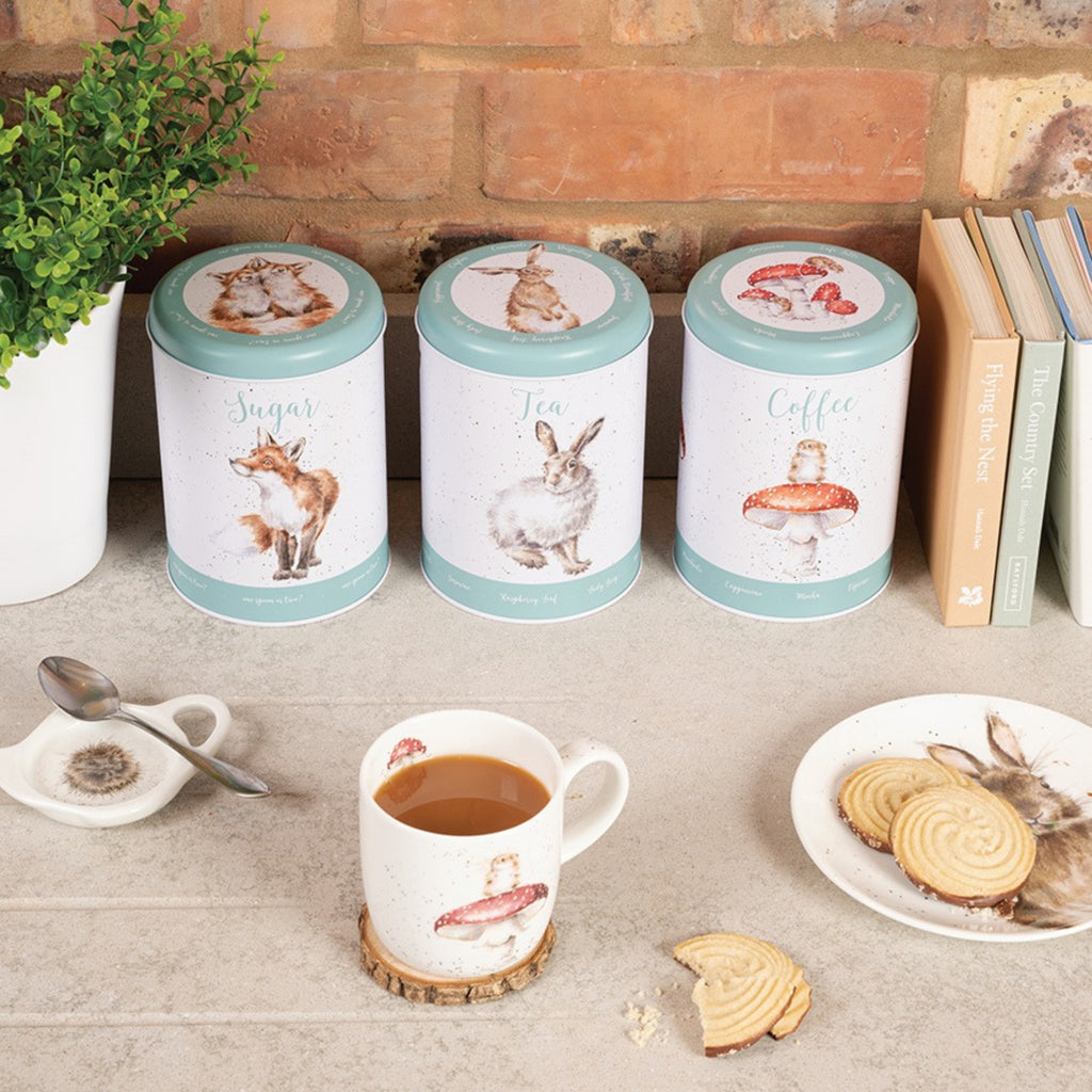 Wrendale Tea Coffee Sugar Canisters - The Country Set