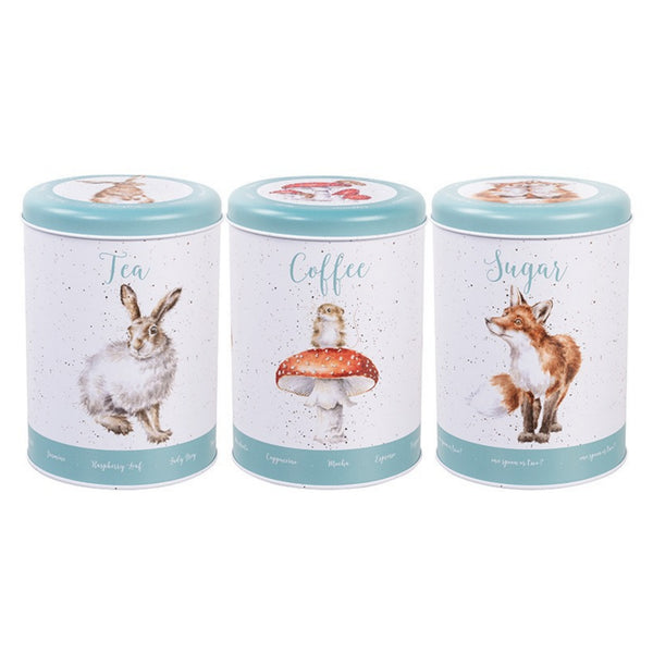 Wrendale Tea Coffee Sugar Canisters - The Country Set