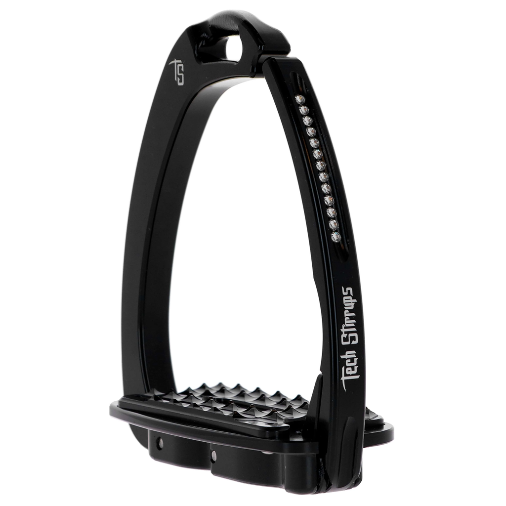 Tech Stirrups Venice Sloped Evo Swarovski - Black (Crystal Silver Night)