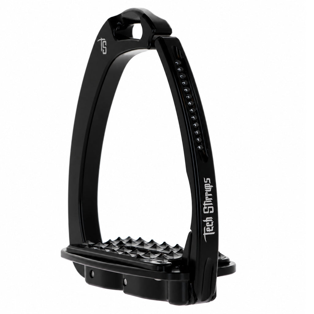 Tech Stirrups Venice Swarovski Sloped Evo Stirrup - Jet Black