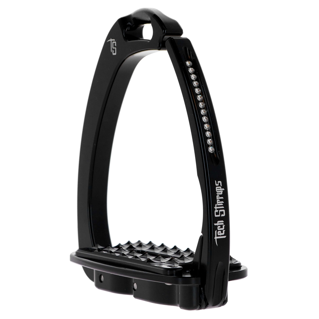 Tech Stirrups Venice Swarovski Sloped Evo Stirrup - Crystal