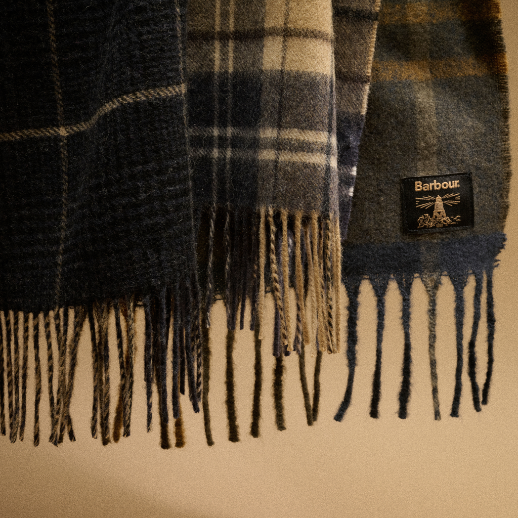 Barbour Yorklane Tartan Scarf - Shadow Classic Tartan