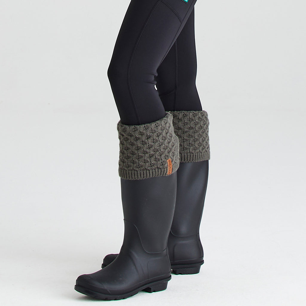 Ridgeline Double Cuff Welly Socks - Moss