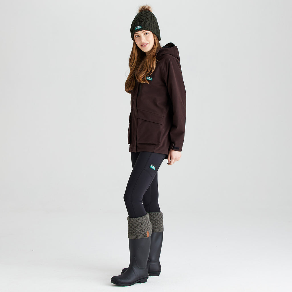Ridgeline Double Cuff Welly Socks - Moss