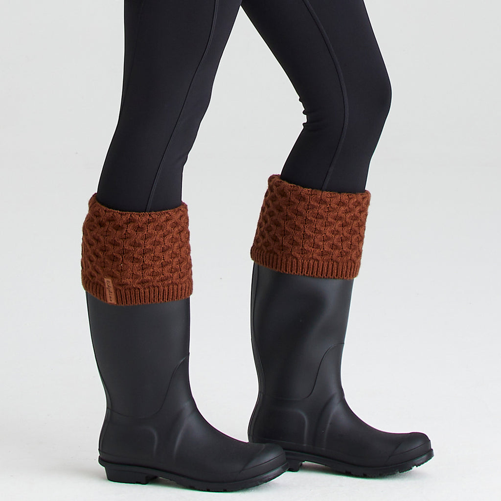 Ridgeline Double Cuff Welly Socks - Nutmeg