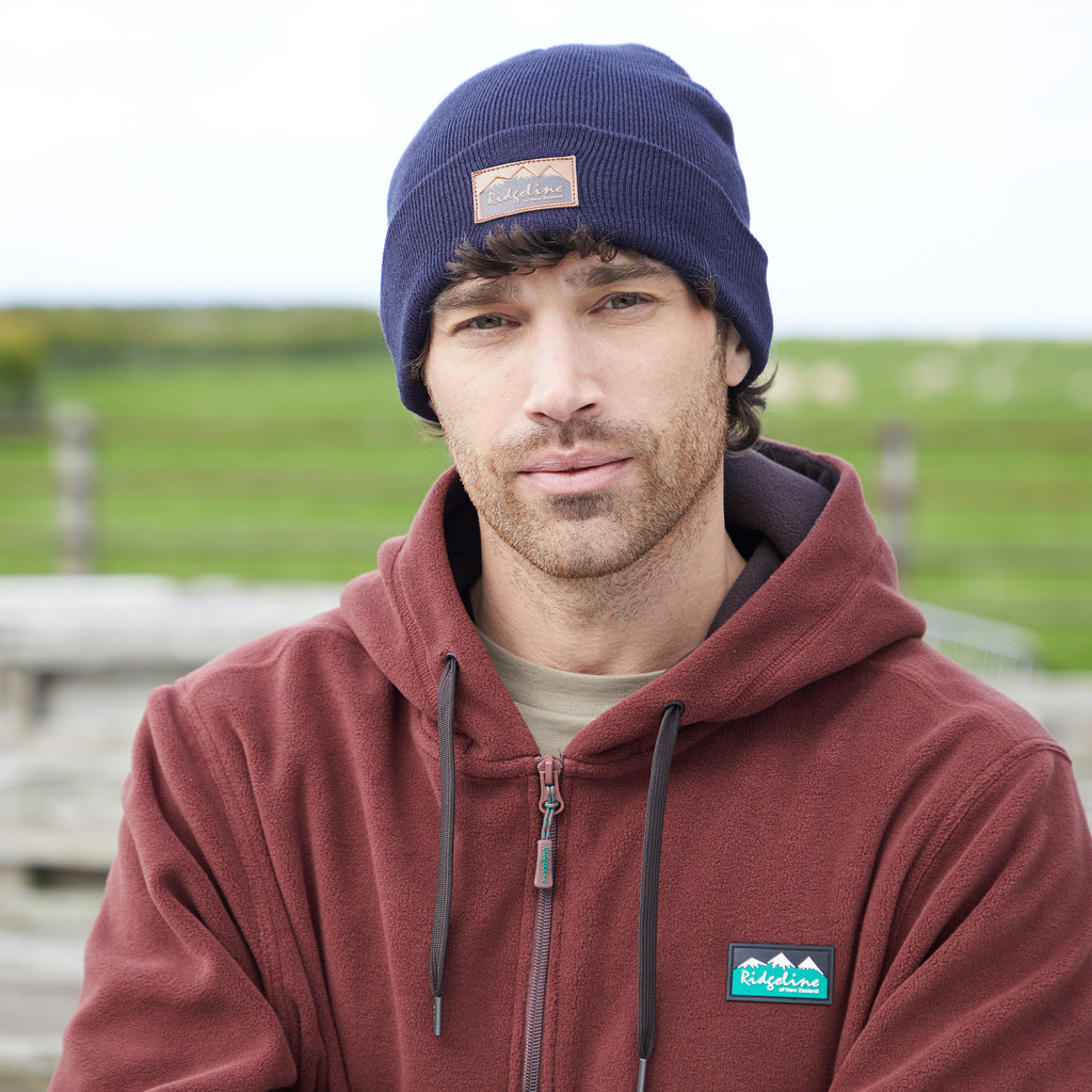 Ridgeline Heritage Fine Knit Beanie - Navy