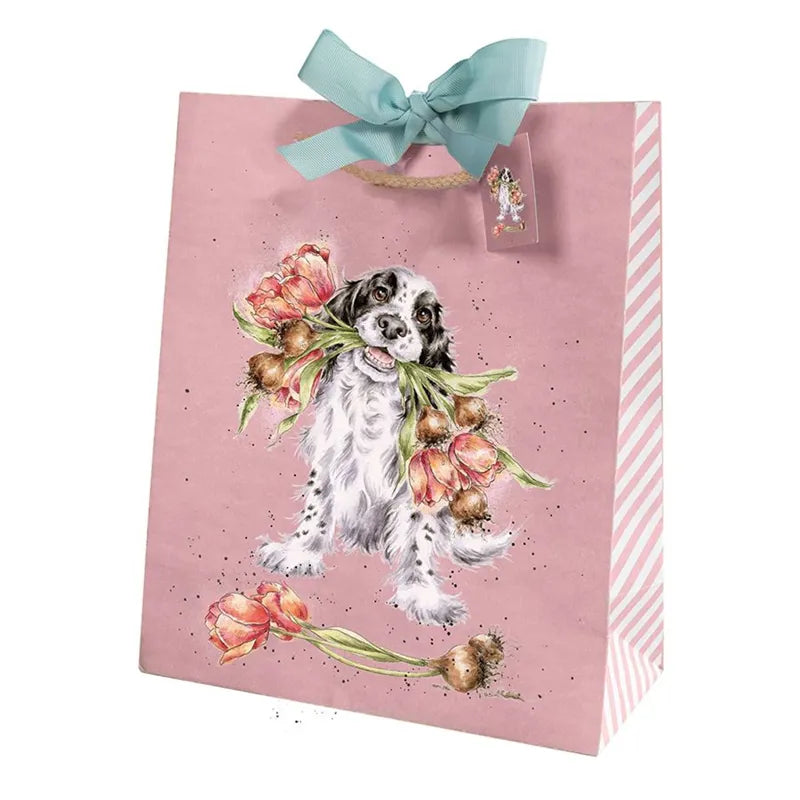 Wrendale Blooming With Love Spaniel Large Gift Bag