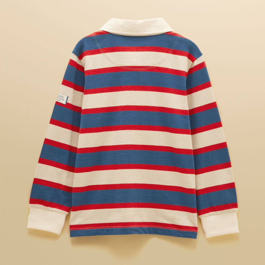 Joules Boys Rugby Shirt - Red/Blue