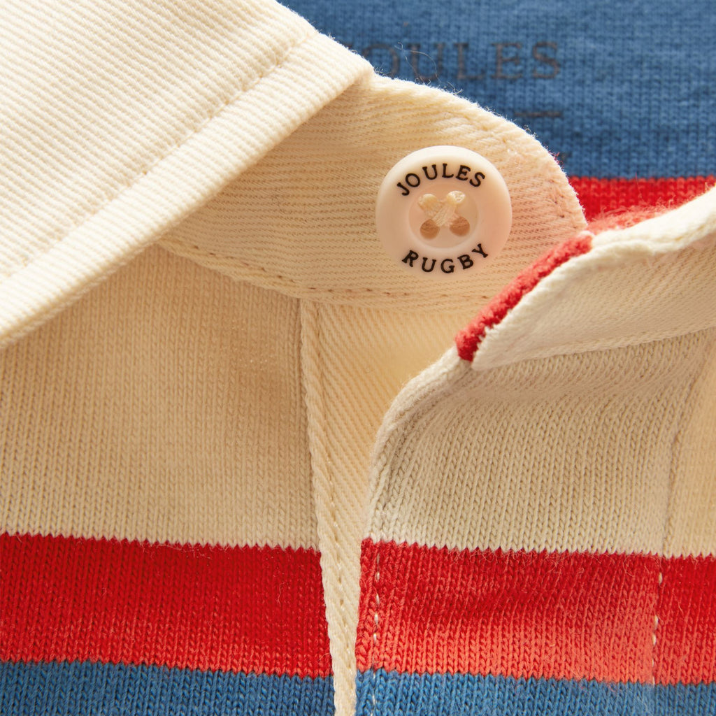 Joules Boys Rugby Shirt - Red/Blue