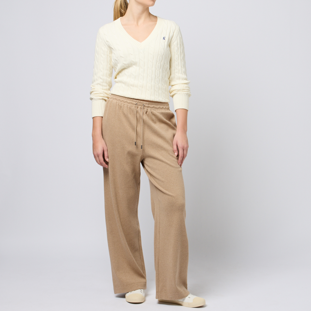 Joules Ladies Warm Handle Rib Jogger - Oatmarl