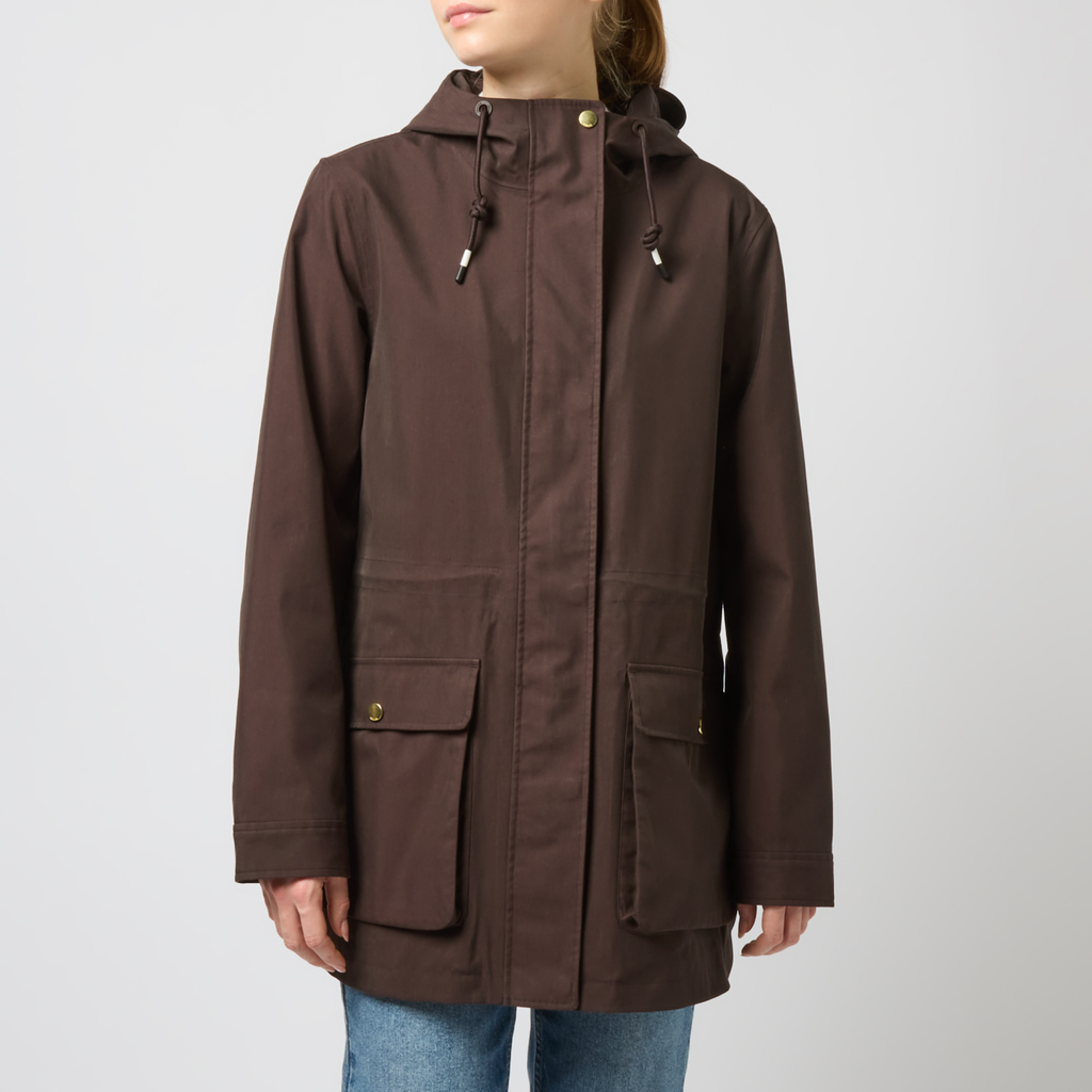 Joules Ladies Portwell Raincoat - Chocolate Brown