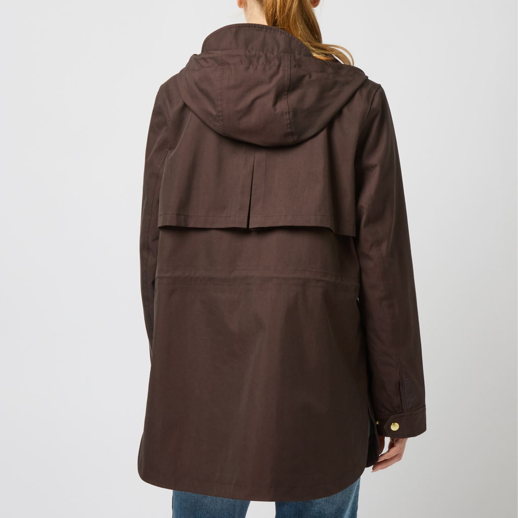 Joules Ladies Portwell Raincoat - Chocolate Brown