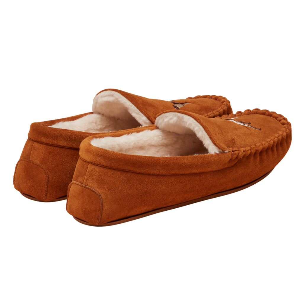 Joules Mens Moccasin Slipper - Tan Brown
