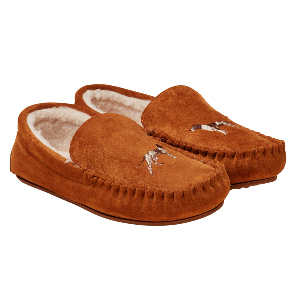 Joules Mens Moccasin Slipper - Tan Brown