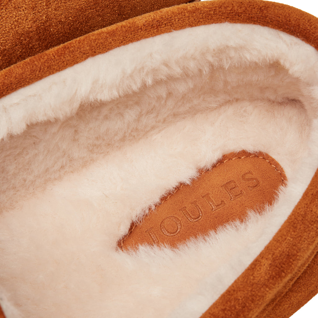 Joules Mens Moccasin Slipper - Tan Brown