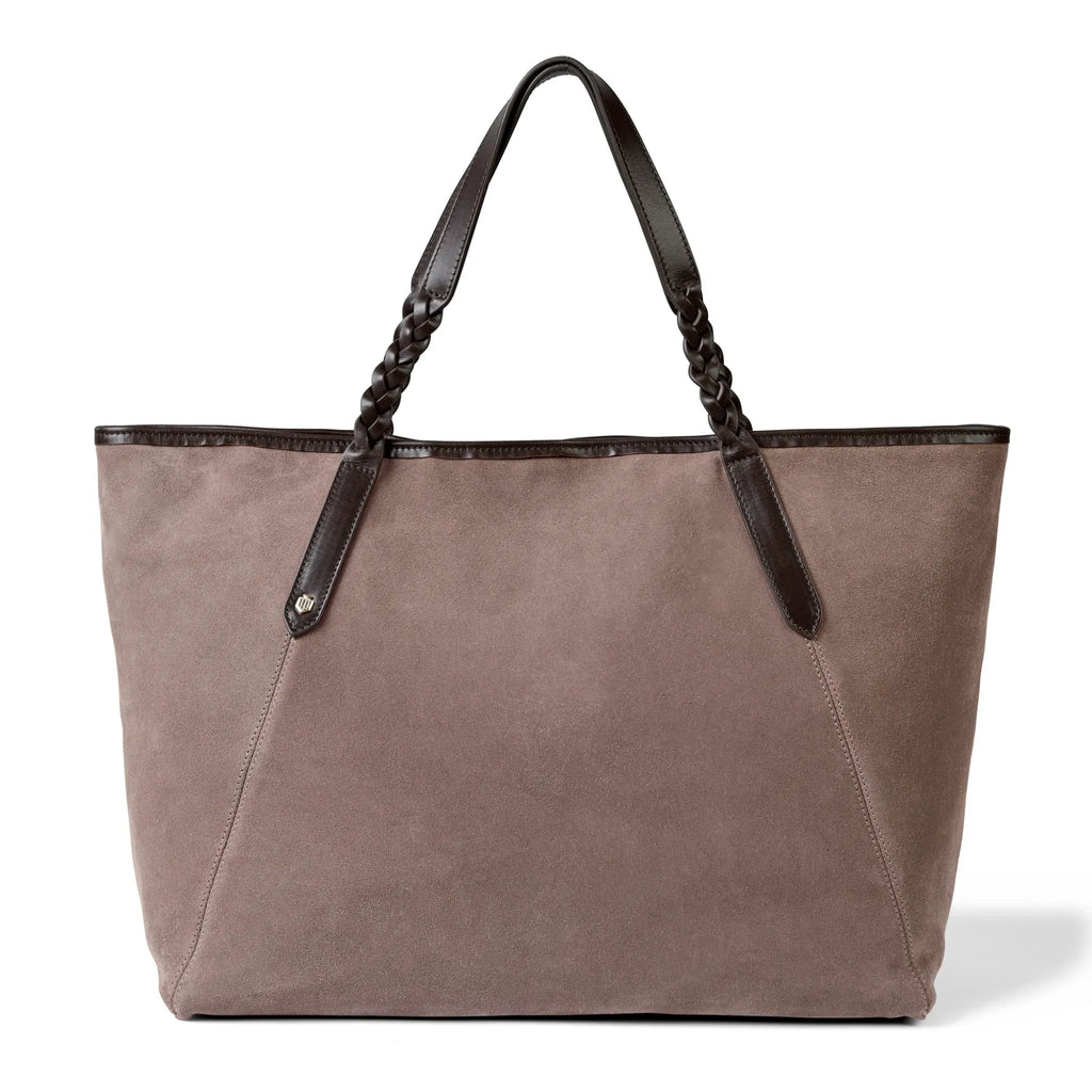 Fairfax & Favor Burford Tote - Deep Taupe Suede