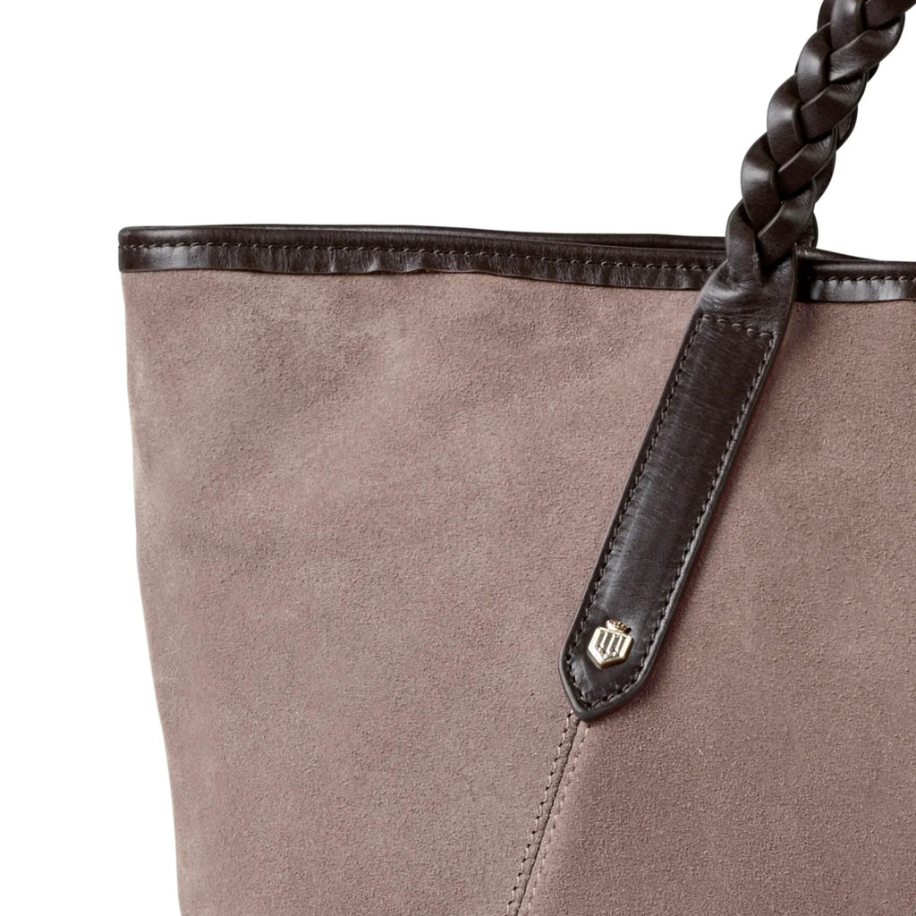 Fairfax & Favor Burford Tote - Deep Taupe Suede
