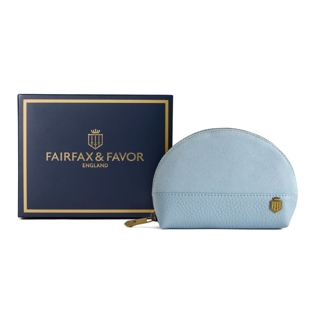 Fairfax and Favor Chiltern Coin Purse - Sky Blue Suede