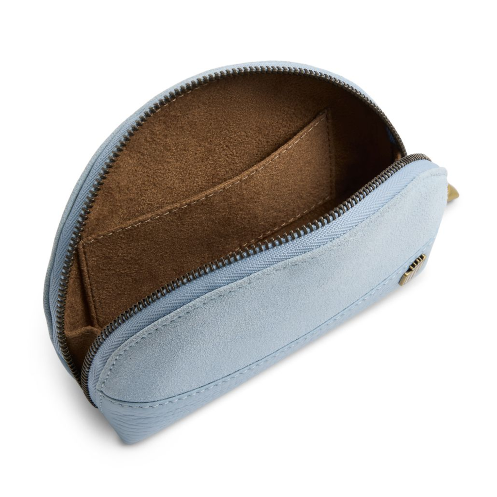 Fairfax and Favor Chiltern Coin Purse - Sky Blue Suede