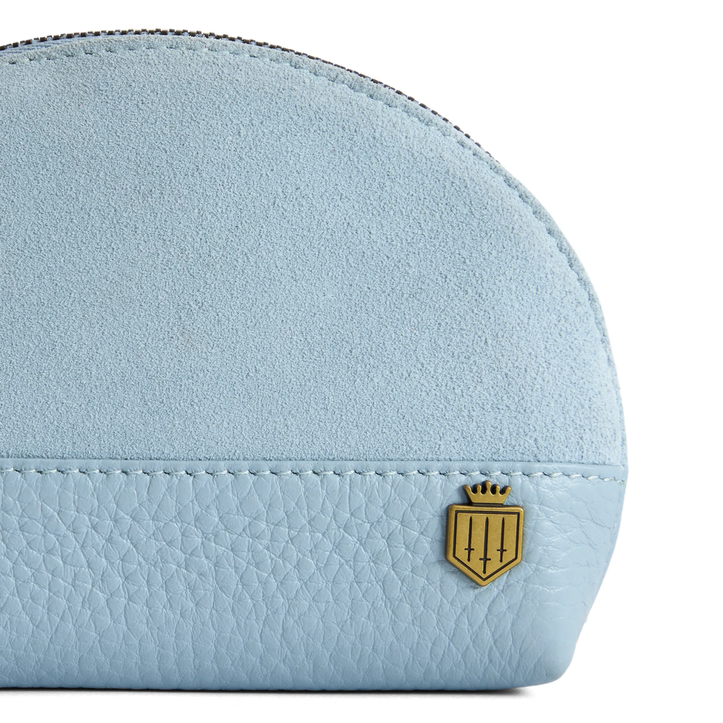 Fairfax and Favor Chiltern Coin Purse - Sky Blue Suede