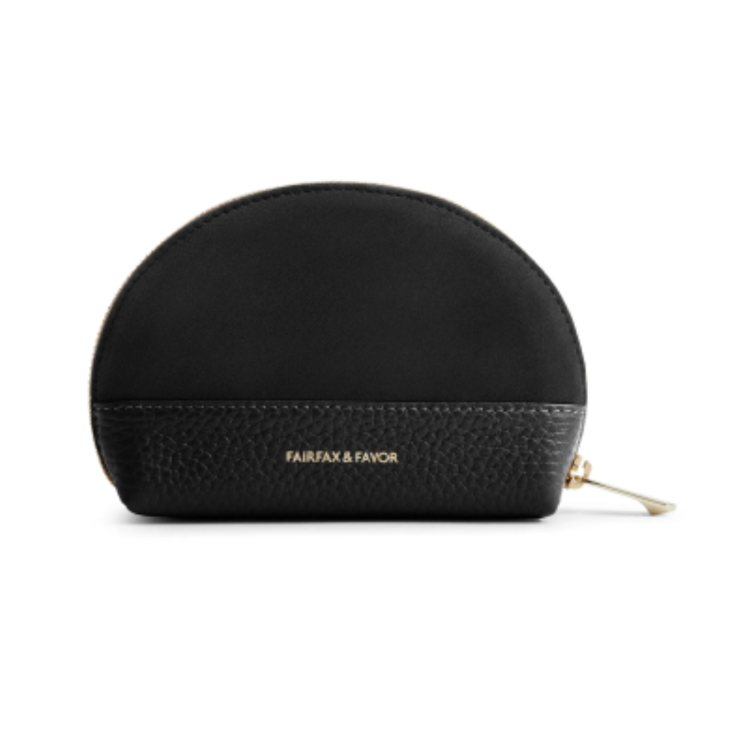 Fairfax and Favor Chiltern Coin Purse - Black Suede