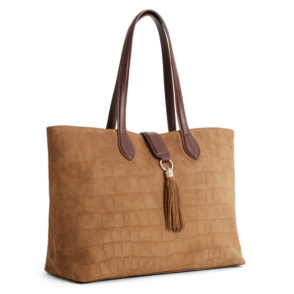 Fairfax & Favor Langham Tote Bag - Tan Croc
