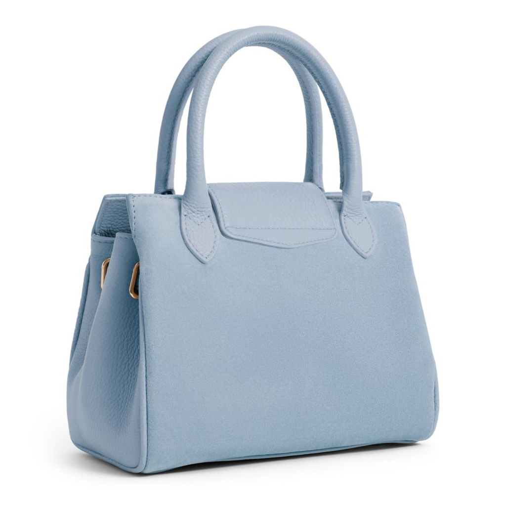 Fairfax and Favor Mini Windsor Handbag - Sky Blue Suede