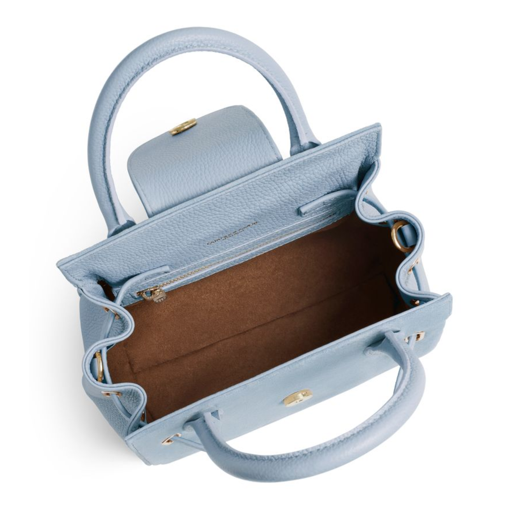 Fairfax and Favor Mini Windsor Handbag - Sky Blue Suede