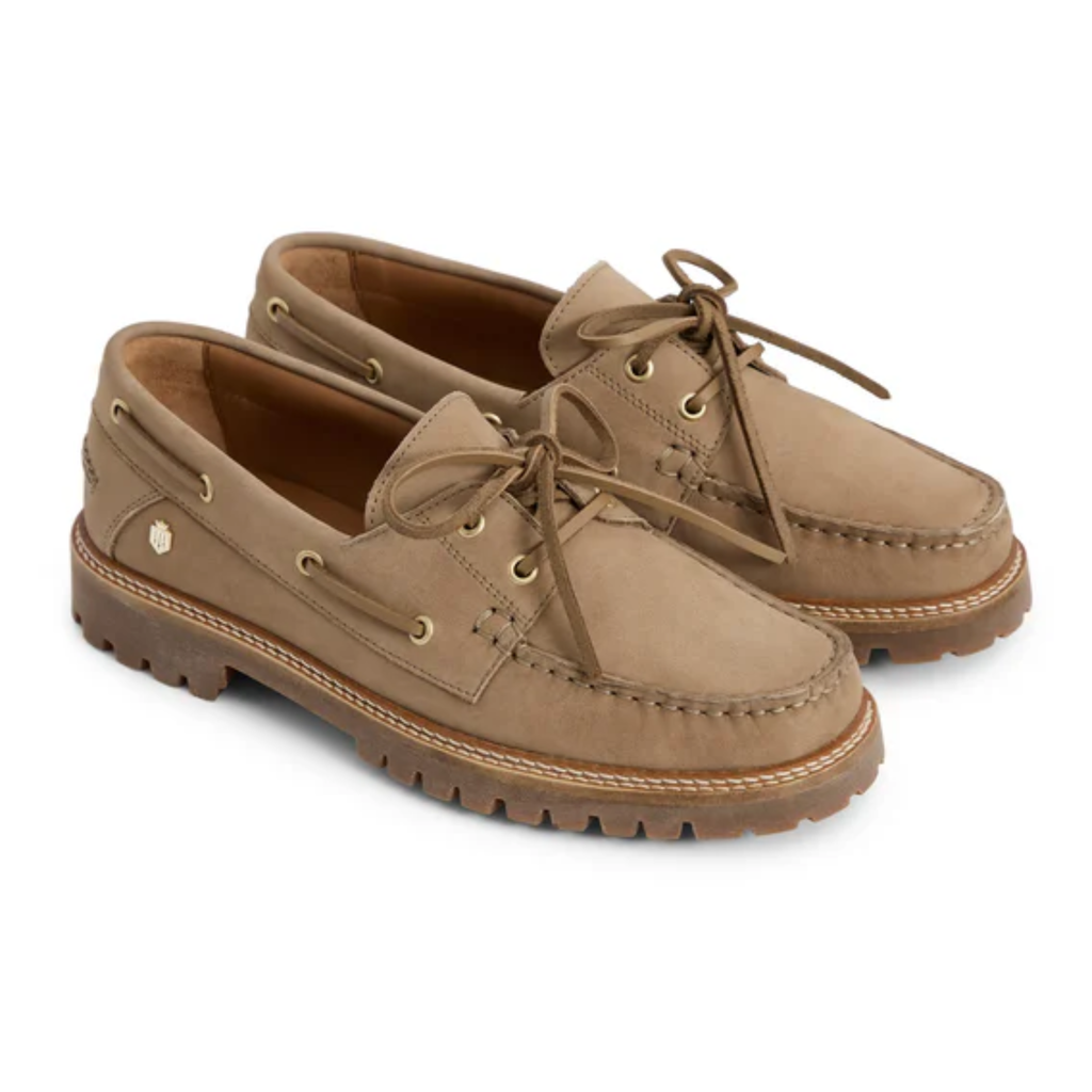 Fairfax & Favor Ladies Aldeburgh Deck Shoe - Fawn Nubuck