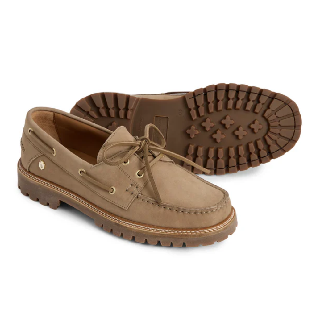 Fairfax & Favor Ladies Aldeburgh Deck Shoe - Fawn Nubuck